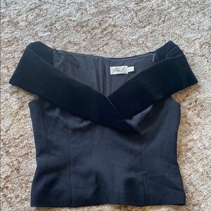 Eliza J Black Off-Shoulder Top